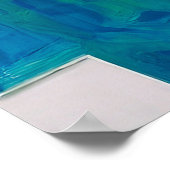 抽象芸術スティの谷の優雅モダンなユリ ポスター (角)