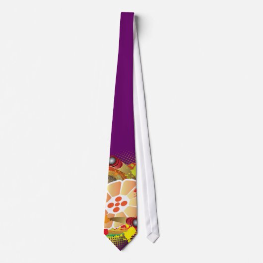 抽象芸術スティールパン(パンスティックとスプラッシュ付き) ネクタイ (正面)