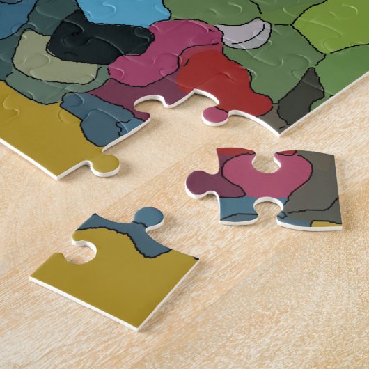 抽象芸術ステインガラス ジグソーパズル (側面)