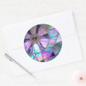 抽象芸術ステンドグラスカメレオンアイ ラウンドシール (封筒)