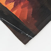 抽象芸術ステンドグラス女性ポートレート フリースブランケット (角)