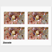 抽象芸術ステンドグラス銅銀貨 長方形シール (シート)