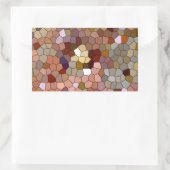 抽象芸術ステンドグラス銅銀貨 長方形シール (バッグ)