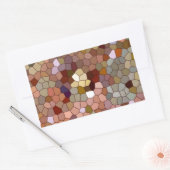 抽象芸術ステンドグラス銅銀貨 長方形シール (封筒)