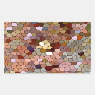 抽象芸術ステンドグラス銅銀貨 長方形シール