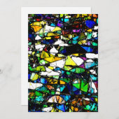 抽象芸術ステンドグラス サンキューカード (正面/裏面)