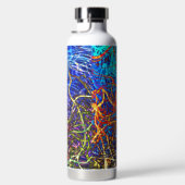 抽象芸術ステンドグラス – トール ウォーターボトル (右面)