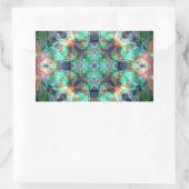 抽象芸術ステンドグラス 長方形シール (バッグ)