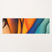 抽象芸術ステンドグラス（鮮やかな色） ヨガマット (裏面(横))