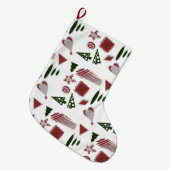 抽象芸術ストッキング ラージクリスマスストッキング (正面 (吊り時))