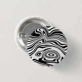 抽象芸術ストライプのの白黒ボタン 缶バッジ (正面&裏面)