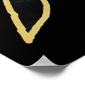 抽象芸術ストライプのゼブラ。アニマルプリントイラストレーション ポスター (角)