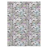 抽象芸術ストライプのパタストライプーンターコイズp テーブルクロス (正面)