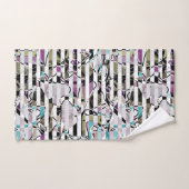 抽象芸術ストライプのパタストライプーンターコイズp バスタオルセット (ハンドタオル)