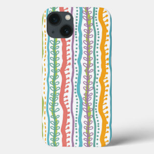 抽象芸術ストライプの垂直パターン iPhone 13ケース
