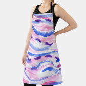 抽象芸術ストライプの水色の背景。ブラシスミア エプロン (インサイチュ)