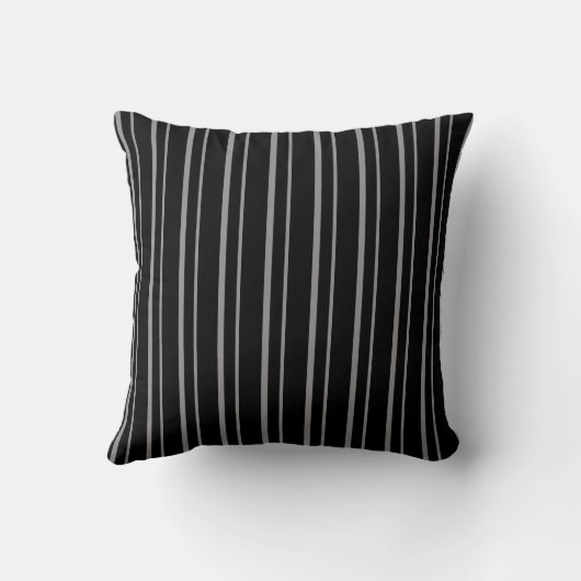 抽象芸術ストライプの線パタモダンーンプリントブラックg クッション (裏面)