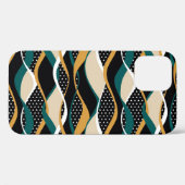 抽象芸術ストライプの、カラフル波状パターン。 Case-Mate iPhoneケース (裏面 (横))