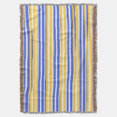 抽象芸術ストライプアート スローブランケット (正面縦)