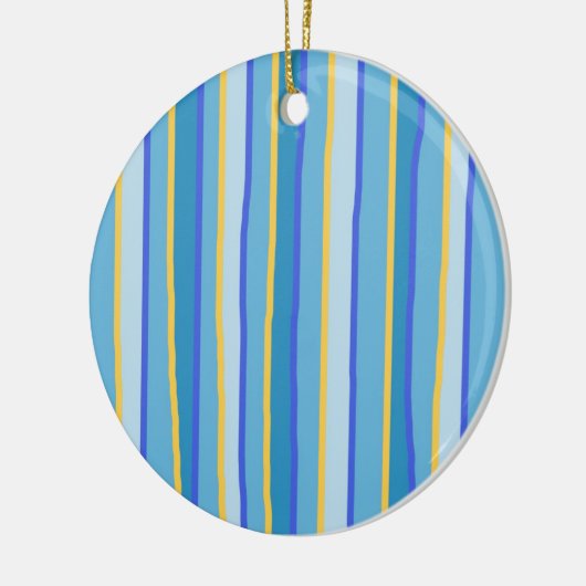 抽象芸術ストライプアート セラミックオーナメント (左)