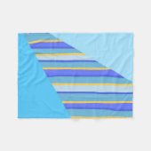 抽象芸術ストライプアート フリースブランケット (正面(横))