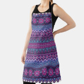 抽象芸術ストライプエスニック模様、装飾用ビンタグ エプロン (インサイチュ)