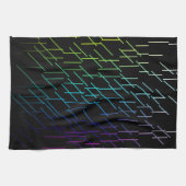 抽象芸術ストライプパターン キッチンタオル (横)