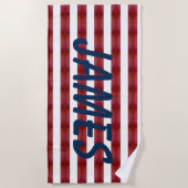 抽象芸術ストライプビーチタオル ビーチタオル (正面)