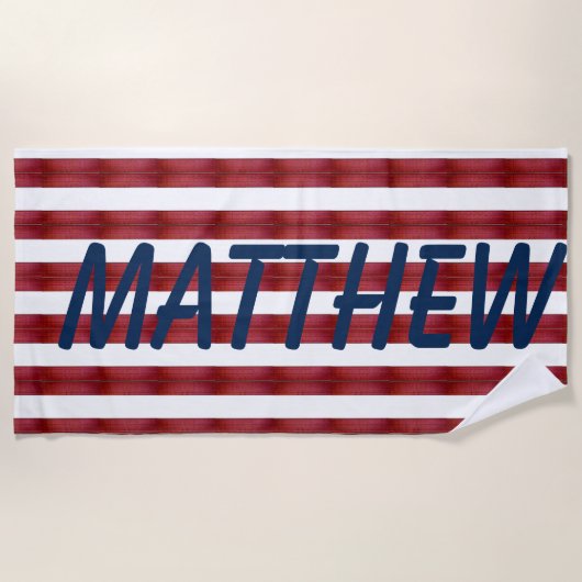 抽象芸術ストライプビーチタオル ビーチタオル (正面)