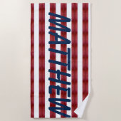 抽象芸術ストライプビーチタオル ビーチタオル (正面)