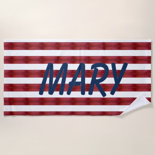 抽象芸術ストライプビーチタオル ビーチタオル (正面)