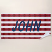 抽象芸術ストライプビーチタオル ビーチタオル (正面)