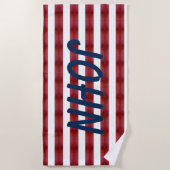 抽象芸術ストライプビーチタオル ビーチタオル (正面)