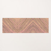 抽象芸術ストライプ金ゴールドグリッターモノグラム ヨガマット (裏面(横))