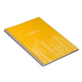 抽象芸術ストライプ。シンプル黄色彩の鮮やか ノートブック (右側)