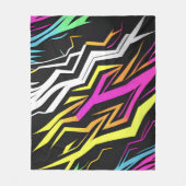 抽象芸術ストライプ フリースブランケット (正面)