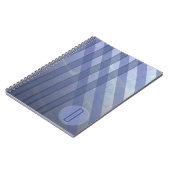 抽象芸術ストライプ/紫がかった灰色の色合い/モノグラム ノートブック (左側)