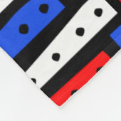 抽象芸術ストリップのパターン – 黒の色01 フリースブランケット (角)