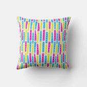 抽象芸術ストリップ垂直 – 白の色02 クッション (裏面)
