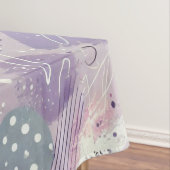 抽象芸術ストリップ絵を描アント付き紫色の円 テーブルクロス (インサイチュ)