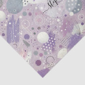 抽象芸術ストリップ絵を描アント付き紫色の円 薄葉紙 (詳細)