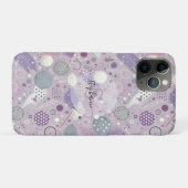 抽象芸術ストリップ絵を描アント付き紫色の円 Case-Mate iPhoneケース (裏面(横))