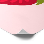 抽象芸術ストロベリーインマティススタイル ポスター (角)