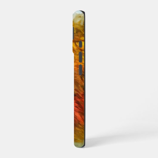 抽象芸術ストロークオブオータムレイクモノグラムイニシャル iPhone 16ケース (左側面)