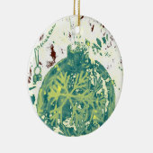 抽象芸術スノーフレークデザイン セラミックオーナメント (右)