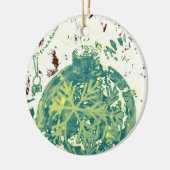 抽象芸術スノーフレークデザイン セラミックオーナメント (左)