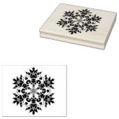 抽象芸術スノーフレーク模様アートスタンプ ラバースタンプ (押印)
