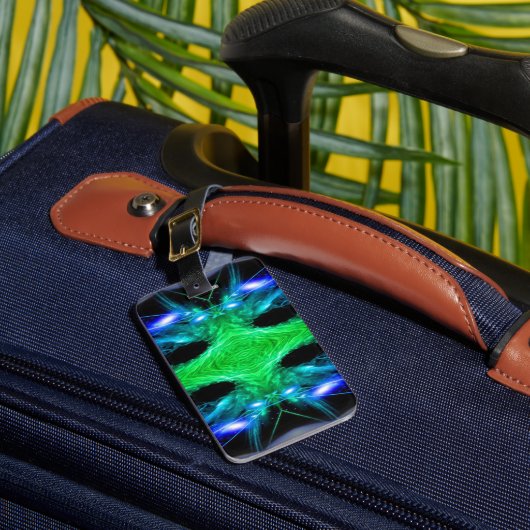 抽象芸術スノーフレーク荷物タグ ラゲッジタグ (正面インサイチュ1)