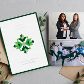 抽象芸術スノー企業のフレークホリデーカード 箔シーズンカード