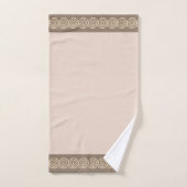 抽象芸術スパイラルサークルonライトベージュシェードバス バスタオルセット (ハンドタオル)